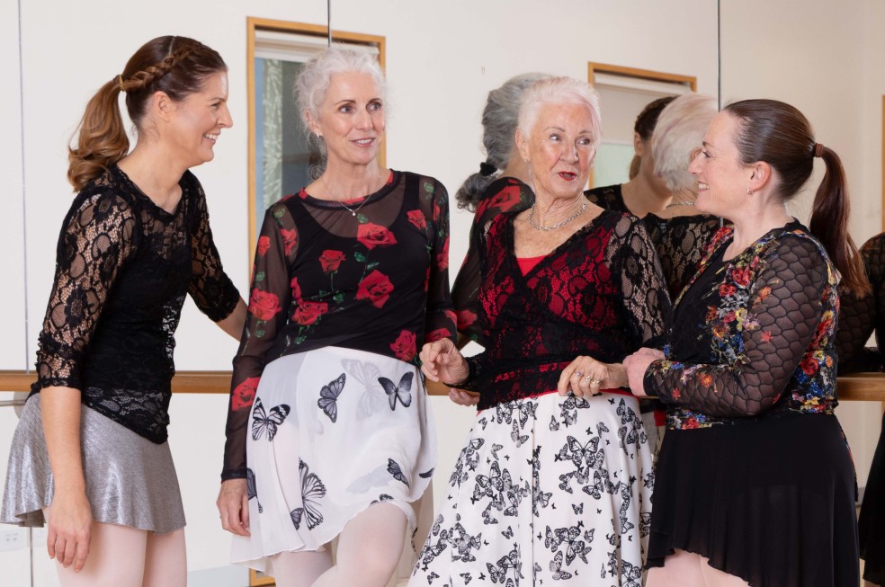 Celia Bosman at the barre, founder and principal teacher of Bosman Ballet Flow