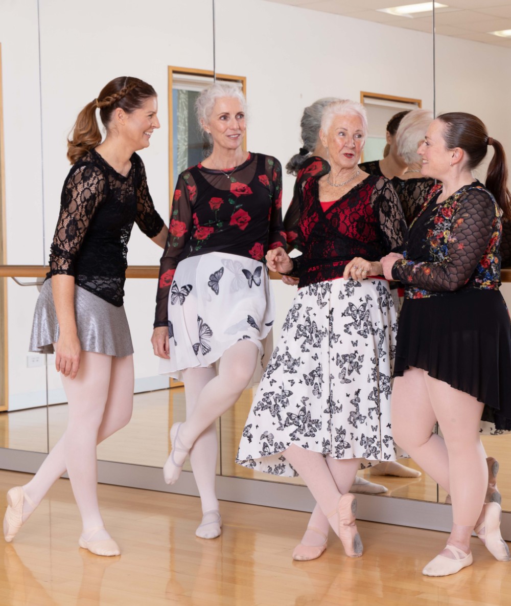 Celia Bosman at the barre, founder and principal teacher of Bosman Ballet Flow